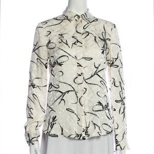 Prabal Gurung Long Sleeve Button-Up Top medium